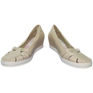 NWOT Y2K Roxy Canvas Closed Toe Wedge Heel Shoes